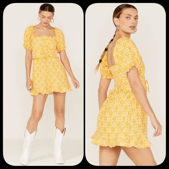 Show Me Your Mumu Women's Sophie Floral Print Mini Dress Sz Small - Picture 1 of 12